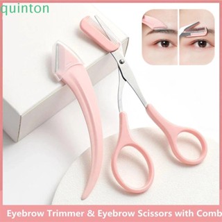 Quinton ชุดปัตตาเลี่ยนตัดขนคิ้ว สีขาว สีชมพู สําหรับผู้หญิง 3 ชิ้น ต่อชุด