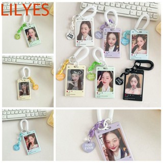 Lilyescub ที่ใส่โฟโต้การ์ด ไอดอล อะคริลิคใส รูปหัวใจ ของขวัญเด็ก สําหรับนักเรียน