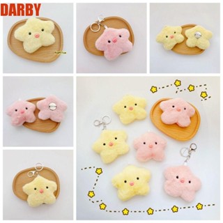 Darby พวงกุญแจตุ๊กตาหมู ดาวห้าแฉก น่ารัก สีชมพู สีเหลือง ของเล่นสําหรับเด็ก