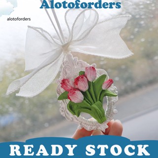 &lt;Alotoforders&gt; อโรมาเธอราพี รูปดอกทิวลิป กระจายเร็ว สําหรับแขวนตกแต่งรถยนต์