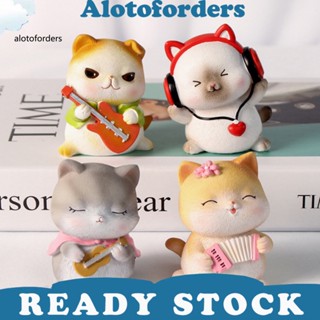 &lt;Alotoforders&gt; เครื่องประดับเรซิ่น รูปแมวน่ารัก สําหรับตกแต่งภายในรถยนต์