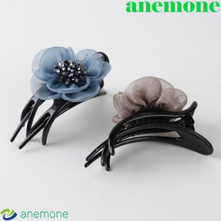 Anemone กิ๊บปากเป็ด สามซี่ คริสตัล ดอกไม้หวาน เครื่องประดับผม กรงเล็บผม เด็กผู้หญิง