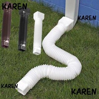 Karen ท่อระบายน้ํา ท่อน้ํา PE เครื่องมือขยายท่อยืดไสลด์ ยืดไสลด์ได้ ยืดหยุ่น Downspout Extender บ้านกลางแจ้ง