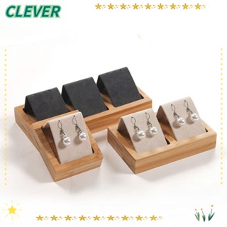 Clever ชั้นวางต่างหู แบบไม้ ไม้ไผ่ 1 ช่อง 2 ช่อง 3 ช่อง แบบพกพา สะดวก คุณภาพสูง