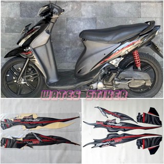 สติกเกอร์ Lis Les Pole suzuki spin sr 125 2008 limited full สีดํา สําหรับติดตกแต่งร่างกาย