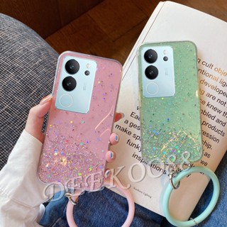 พร้อมส่ง ใหม่ เคสโทรศัพท์มือถือนิ่ม แบบใส ลายอวกาศ ดาว พร้อมสายคล้องมือ สําหรับ VIVOV29 VIVO V29 5G 2023