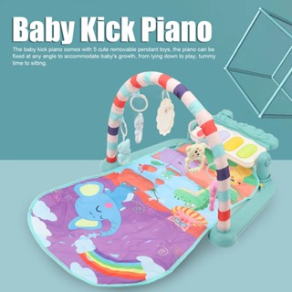 GARDEN LIVE Baby Kick Piano Soft 5 ของเล่นจี้แบบพกพาดนตรีสำหรับทารกเล่นเสื่อยิมพร้อมไฟสำหรับ 0 ถึง 12 เดือน