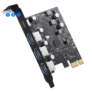 การ์ดขยาย PCI-E เป็น USB 3.0 Type C(1) USB A(3) ไม่มีพาวเวอร์ซัพพลาย PCI Express สําหรับ Windows Mac Pro