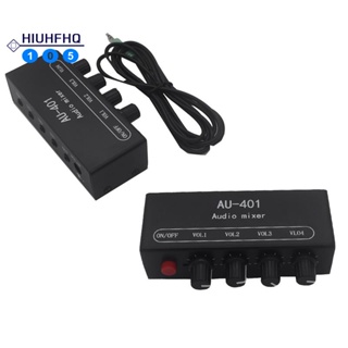 เครื่องมิกเซอร์เสียงสเตอริโอ AU-401 DC 5V-12V 4 อินพุต 1 เอาท์พุต ควบคุมเสียง