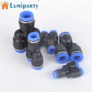 Lumiparty Pp ข้อต่อนิวเมติก พลาสติก Pp Y Type 3 ทาง หมุนได้ 360 องศา ติดตั้งง่าย