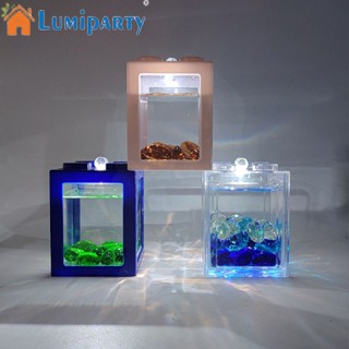 Lumiparty กล่องอะคริลิคใส พร้อมไฟ สําหรับใส่อาหารปลา