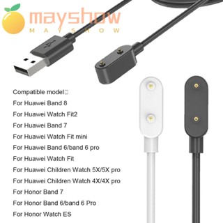 Mayshow แท่นชาร์จนาฬิกาข้อมือ 100 ซม. แบบพกพา แบบเปลี่ยน สําหรับ Huawei Band 8 7 6 NFC 2 ชิ้น