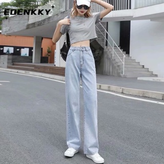 EOENKKY  กางเกงขายาว กางเกงยีสน์ผู้หญิง ทรงหลวม ๆ ตรง Retro Hip Hop Pants 2023 NEW Style  รุ่นใหม่ Beautiful สบาย Stylish A97L8AE 36Z230909