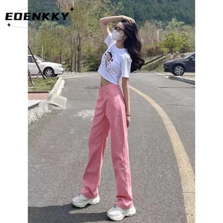 EOENKKY  กางเกงขายาว กางเกงยีสน์ผู้หญิง ทรงหลวม ๆ ตรง Retro Hip Hop Pants 2023 NEW Style  คุณภาพสูง ทันสมัย High quality Trendy A97L8AK 36Z230909