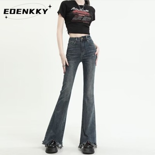 EOENKKY  กางเกงขายาว กางเกงยีสน์ผู้หญิง ทรงหลวม ๆ ตรง Retro Hip Hop Pants 2023 NEW Style  ทันสมัย ins สวย สไตล์เกาหลี A97L8AS 36Z230909