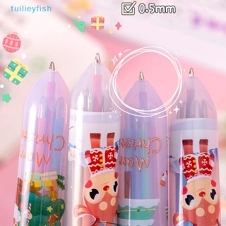 Tuilieyfish ปากกาลูกลื่น ลายการ์ตูนคริสต์มาสน่ารัก หลากสี เครื่องเขียน สําหรับบ้าน คริสต์มาส