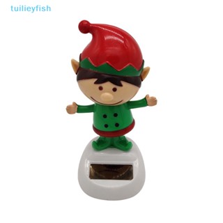 Tuilieyfish ตุ๊กตาซานตาคลอส กวาง สวิงอัตโนมัติ พลังงานแสงอาทิตย์ สําหรับตกแต่งบ้าน ออฟฟิศ ต้นคริสต์มาส