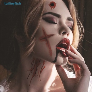 Tuilieyfish สติกเกอร์รอยสักชั่วคราว ลายฮาโลวีน สําหรับตกแต่งปาร์ตี้ฮาโลวีน DIY