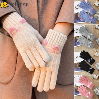 Lollipo1 ถุงมือกันหนาว แบบหนา กันความเย็น ทุกนิ้ว สําหรับผู้หญิง