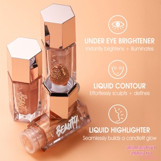 LANGMANNI ใหม่ High Glow Liquid Sequins Monochrome Pearlescent Earth Color Fine Glow แต่งหน้า [realbeauty]