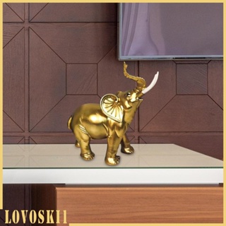 [Lovoski1] ฟิกเกอร์เรซิ่น รูปปั้นช้าง สําหรับตกแต่งบ้าน ห้องนั่งเล่น ทางเข้า ครบรอบ