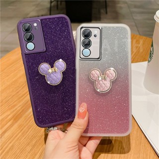 พร้อมส่ง ใหม่ เคสโทรศัพท์มือถือแบบนิ่ม ใส กันกระแทก พร้อมฟิล์มกันรอยเลนส์กล้อง ลายมินนี่เมาส์ แฟชั่น สําหรับ VIVO V29 5G 2023 V29