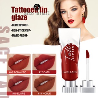 Sace Lady Nude Brown Matte Lip Tint Waterproof Lip Tattoo Kissproof Rich Pigmented Smooth เครื่องสำอางค์แต่งหน้าสำหรับทาปาก TECH3