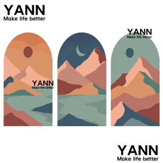 Yann1 สติกเกอร์วอลเปเปอร์ติดผนัง ลายซุ้มพระจันทร์ สไตล์โบโฮ โมเดิร์น สําหรับตกแต่งบ้าน