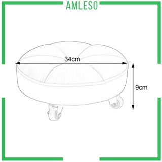 [Amleso] เก้าอี้ม้วน ทนทาน เคลื่อนย้ายได้ 360° เก้าอี้สตูล แบบสั้น หมุนได้ สําหรับโรงรถ ฟิตเนส ร้านตัดผม เด็ก