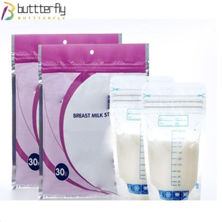 Buttterfly ถุงเก็บน้ํานมแม่ LDPE+PET แบบพกพา 250 มล. 30 ชิ้น