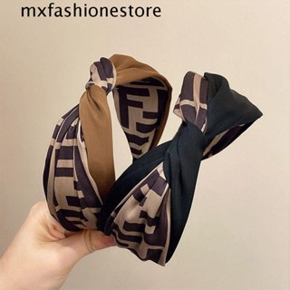 Mxfashione ที่คาดผม แบบไขว้ กว้าง เรียบง่าย เครื่องประดับ สําหรับผู้หญิง