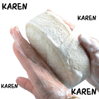 Karen แปรงฟองน้ําใยบวบธรรมชาติ สําหรับอาบน้ํา นวดตัว