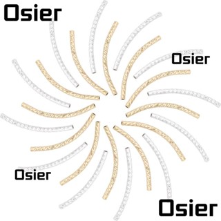 Osier1 ท่อเกลียวยาว ทองแดง ทองเหลือง 0.8 มม. รูสีทอง 25 มม. สําหรับทําเครื่องประดับ DIY