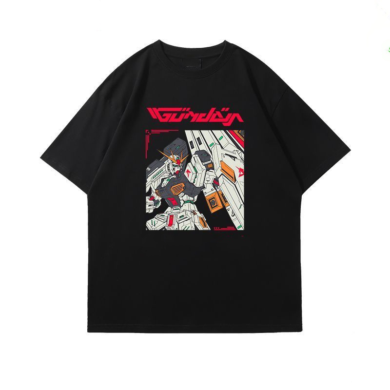 ราคาถูก เสื้อยืดผู้ชายผ้าฝ้ายกันดั้ม Mobile Suit Gundam เท่ดูดี แฟนกันดั้มต้องมี เสื้อคู่