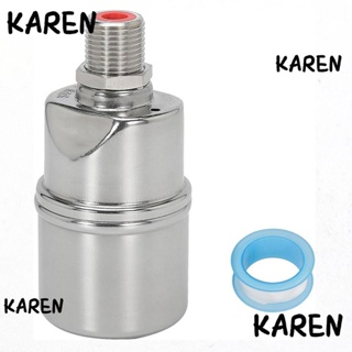 Karen เครื่องทําความชื้นอัตโนมัติ บอลวาล์ว สเตนเลส 304 1/2 นิ้ว สีเงิน สําหรับสระว่ายน้ํา