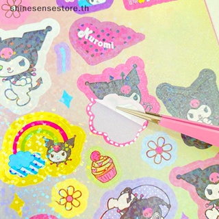 Shine สติกเกอร์ ลายการ์ตูน Guka Cinnamoroll Kuromi Melody Hellokitty สําหรับติดตกแต่งเครื่องเขียน 5 ชิ้น