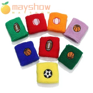 Mayshow สายรัดข้อมือกีฬาบาสเก็ตบอลเด็กกลางแจ้งเด็กฟิตเนสแถบคาดศีรษะ