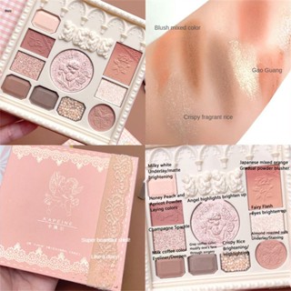 10 สี K&amp;#39;apeine Angel ลึกลับนูนอายแชโดว์ High GLOSS Fixation หนึ่งแผ่น Pearlescent Matte GEL Liquid อายแชโดว์ nuuo