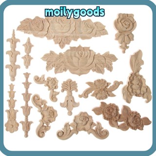 Moilyhd เครื่องประดับตกแต่งบ้าน มุมเฟอร์นิเจอร์ แกะสลัก ลายดอกไม้ DIY