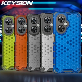 Keysion เคสโทรศัพท์ซิลิโคน PC ใส ลายรังผึ้ง กันกระแทก สําหรับ Oneplus Nord CE 3 Lite 5G Oneplus Nord 3 5G