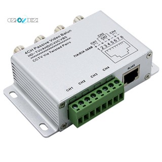 ตัวรับส่งสัญญาณวิดีโอ 4CH สําหรับกล้องวงจรปิด TVI CVI AHD UTP Balun 4CH BNC เป็น UTP RJ45