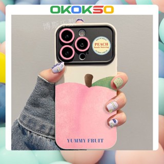 [Okso] เคสโทรศัพท์มือถือแบบนิ่ม กันกระแทก ลายการ์ตูนพีช สไตล์ใหม่ สําหรับ OPPO Reno9 Reno8 Reno7pro reno6 5