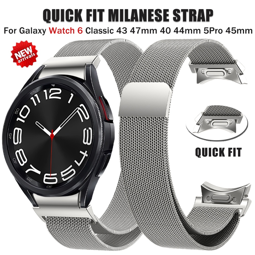 สายนาฬิกาข้อมือแม่เหล็ก สําหรับ Samsung Galaxy watch 6 5 4 band 40 มม. 44 มม. Classic 47 43 มม. 46 42 มม. Samsung Galaxy watch 5 Pro band 45 มม.