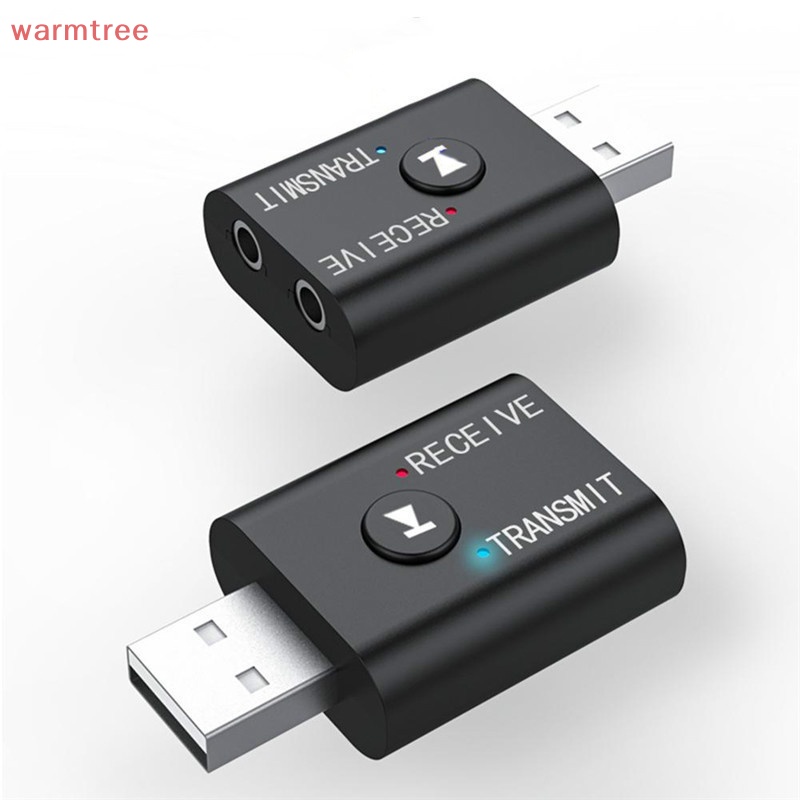(warmtree) 2 In1 อะแดปเตอร์ส่งสัญญาณหูฟังบลูทูธไร้สาย USB สําหรับคอมพิวเตอร์