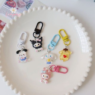 Luckybabys&gt; Sanrio พวงกุญแจกระพริบใส ลายการ์ตูนคิตตี้ น่ารัก สําหรับห้อยกระเป๋า