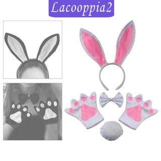 [Lacooppia2] ที่คาดผมหูกระต่ายน่ารัก น้ําหนักเบา สําหรับงานเทศกาล 4 ชิ้น