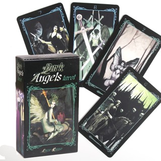 ชุดไพ่ทาโรต์ Dark Angels Deck Deck สําหรับผู้เริ่มต้น และคู่รักทาโรต์ เกมไพ่ทาโรต์นําโชค