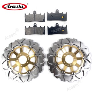 Arashi แผ่นดิสก์เบรกหน้ารถจักรยานยนต์ สําหรับ KAWASAKI ZRX1100 1997-2000 CNC ZRX1200R 2001-2006 ZRX1200S 2001-2004 ZRX 1200R 1200S