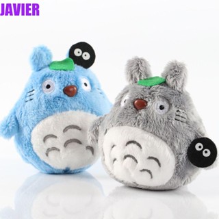 Javier พวงกุญแจ ตุ๊กตา Totoro น่ารัก ขนาดเล็ก สีเทา และสีฟ้า ของขวัญวันเกิด สําหรับเด็ก