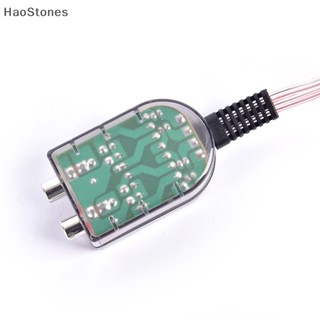 Haostones ตัวแปลงความต้านทานเสียงลําโพงวิทยุ 12V RCA สําหรับรถยนต์ TH